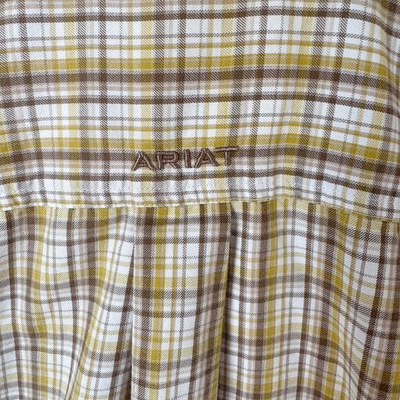 Ariat Men’s Pro Series Short Sleeve Button Down Large. Yellow/Brown. Western. - Picture 6 of 6